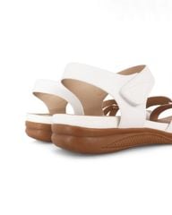 Sandal Đế Xuồng Hạnh Dung Quai Chéo Sọc Vân HD0315AC