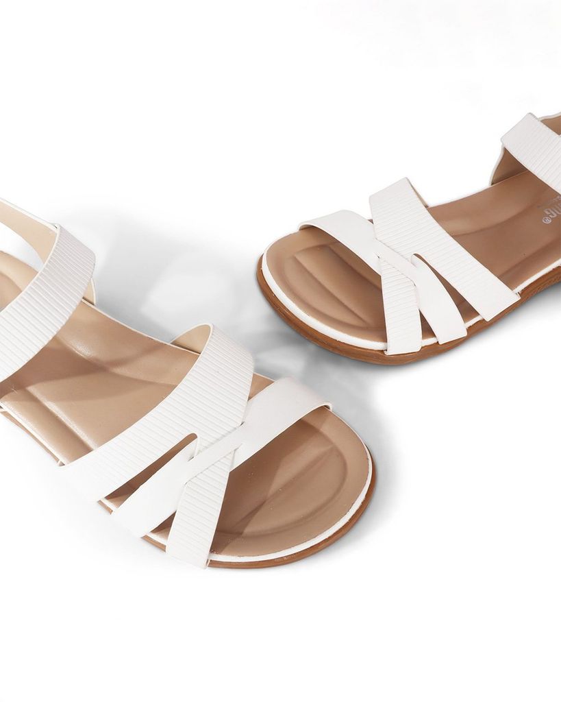 Sandal Đế Xuồng Hạnh Dung Quai Chéo Sọc Vân HD0315AC