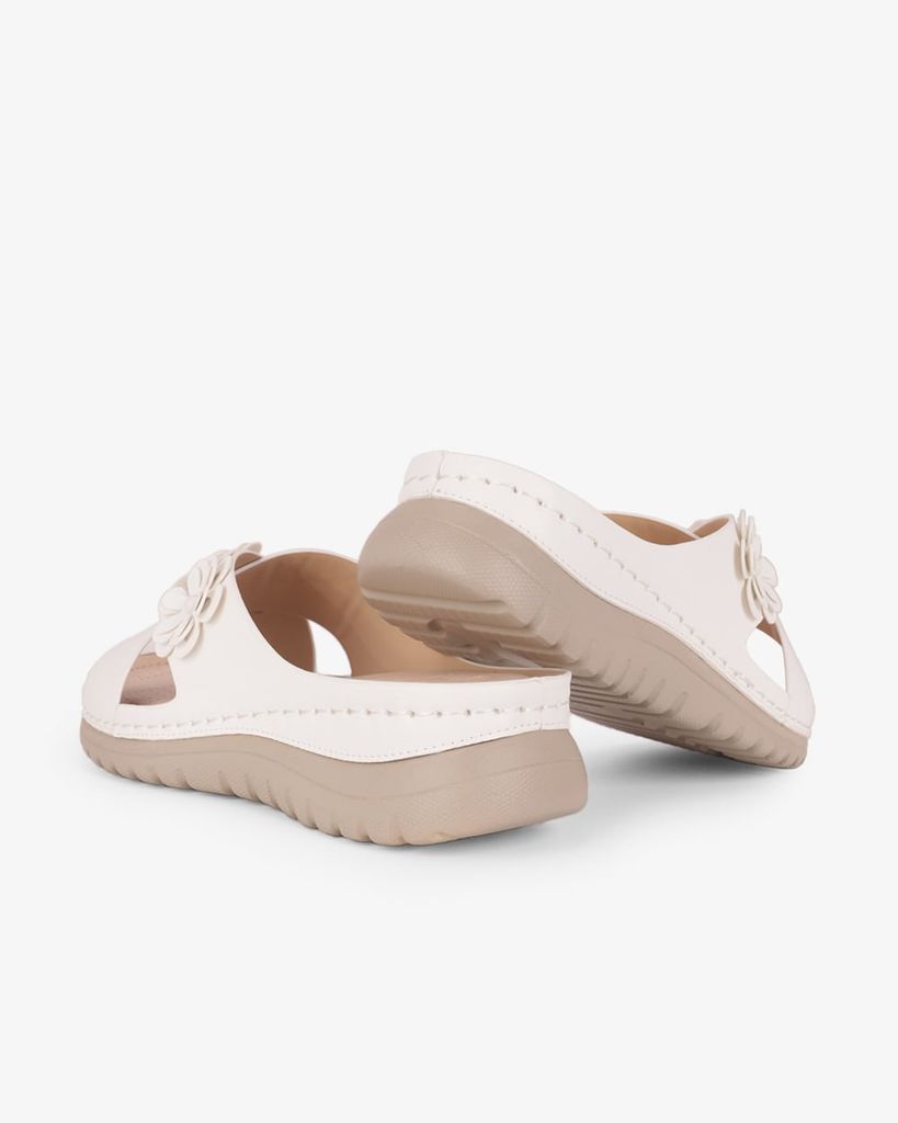 Dép Đế Xuồng Hạnh Dung Quai Đan Chéo Đính Hoa HD0327AC