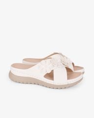 Dép Đế Xuồng Hạnh Dung Quai Đan Chéo Đính Hoa HD0327AC