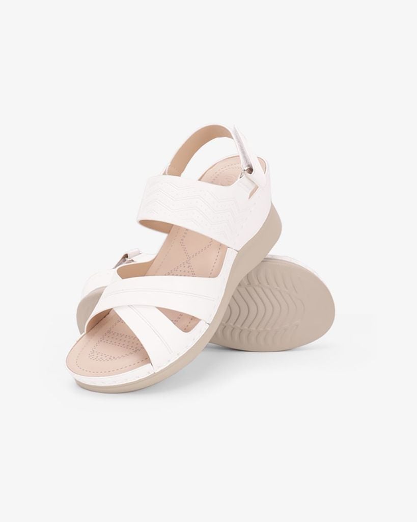 Sandal Đế Xuồng Hạnh Dung Quai Chéo Dập Vân HD0333AC