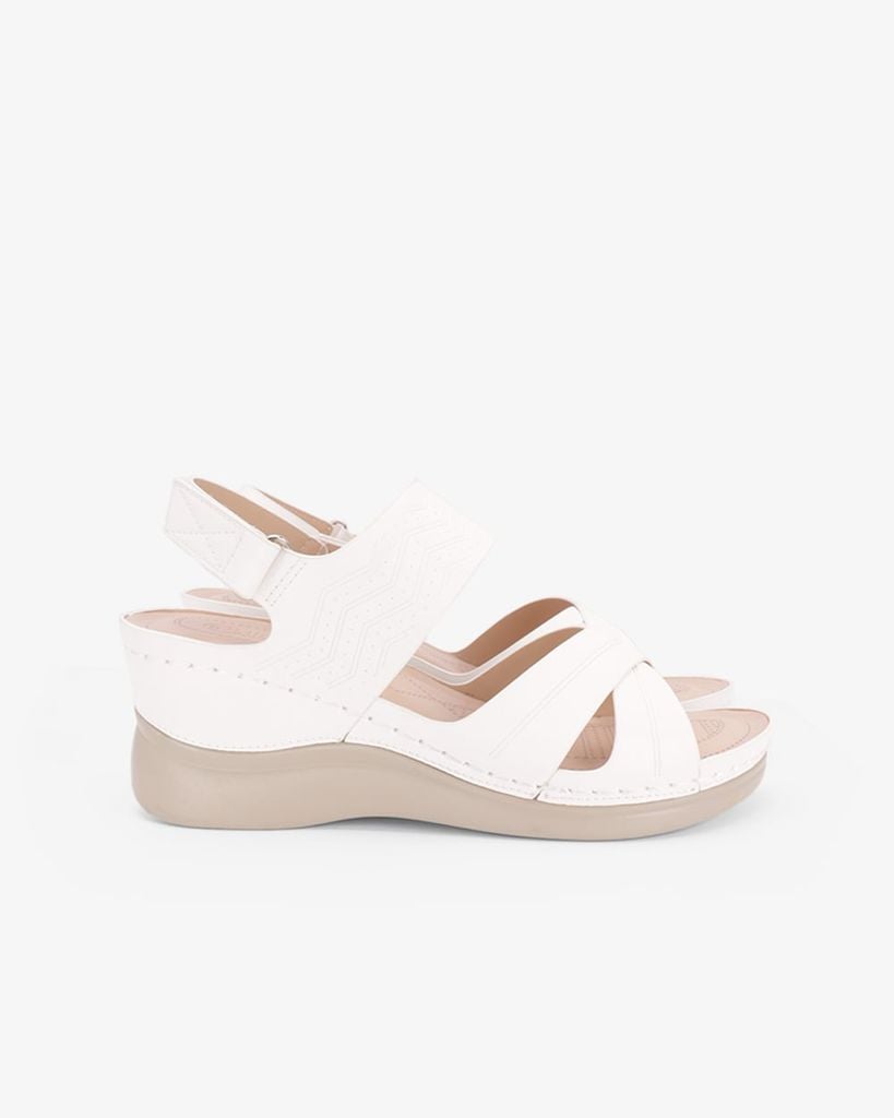 Sandal Đế Xuồng Hạnh Dung Quai Chéo Dập Vân HD0333AC