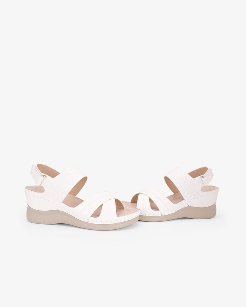Sandal Đế Xuồng Hạnh Dung Quai Chéo Dập Vân HD0333AC