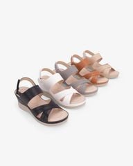 Sandal Đế Xuồng Hạnh Dung Quai Chéo Dập Vân HD0333AC