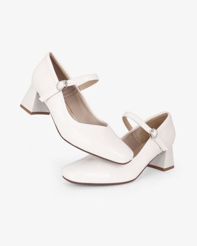 Giày Cao Gót Hạnh Dung Da Bóng Kim Tuyến HD0658BA