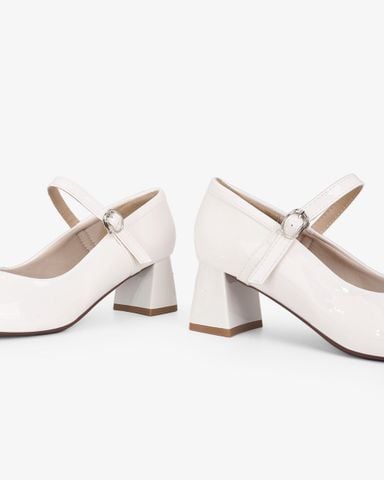 Giày Cao Gót Hạnh Dung Da Bóng Kim Tuyến HD0658BA