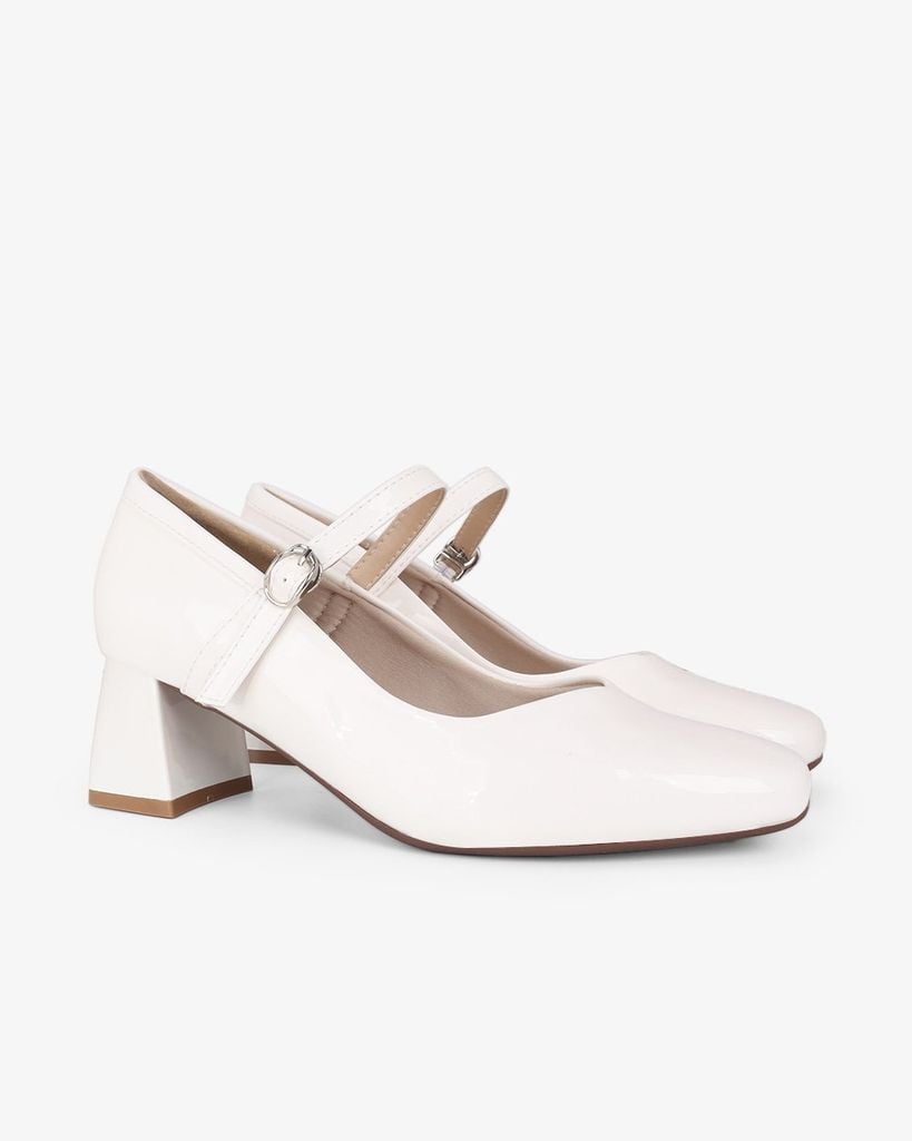 Giày Cao Gót Hạnh Dung Da Bóng Kim Tuyến HD0658BA