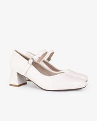 Giày Cao Gót Hạnh Dung Da Bóng Kim Tuyến HD0658BA