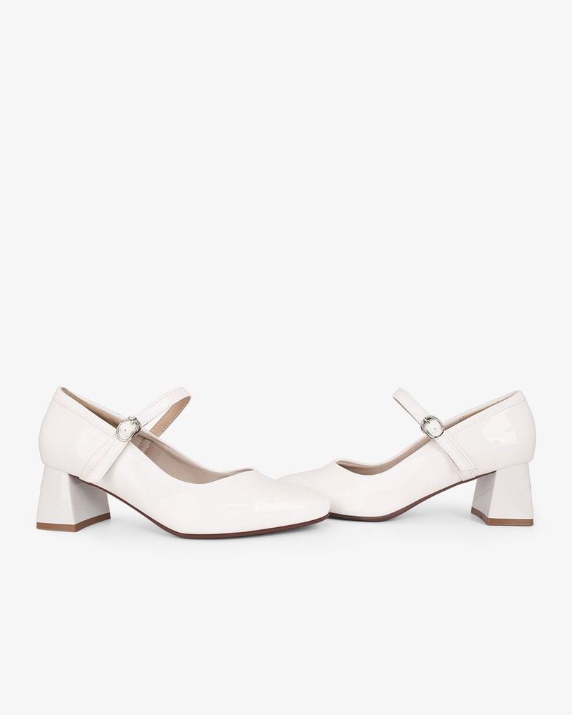 Giày Cao Gót Hạnh Dung Da Bóng Kim Tuyến HD0658BA