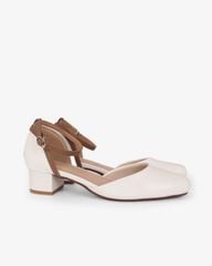 Giày Sandal Cao Gót Hạnh Dung Mũi Vuông Da Mềm HD0663BA