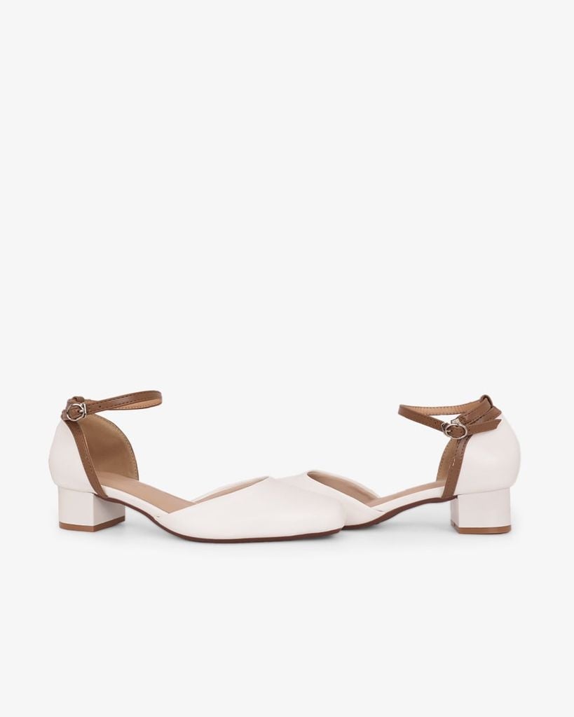 Giày Sandal Cao Gót Hạnh Dung Mũi Vuông Da Mềm HD0663BA
