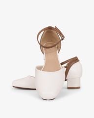 Giày Sandal Cao Gót Hạnh Dung Mũi Vuông Da Mềm HD0663BA