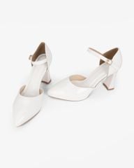 Giày Sandal Hạnh Dung Bít Mũi Da Bóng HD0945AS