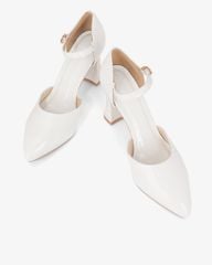 Giày Sandal Hạnh Dung Bít Mũi Da Bóng HD0945AS