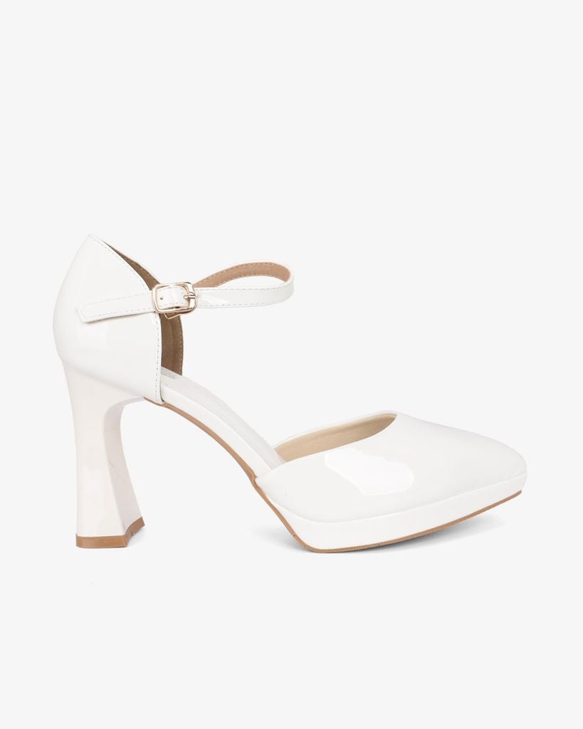 Giày Sandal Hạnh Dung Bít Mũi Da Bóng HD0945AS