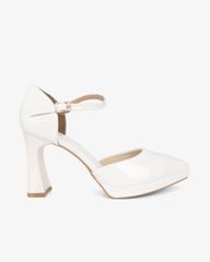 Giày Sandal Hạnh Dung Bít Mũi Da Bóng HD0945AS