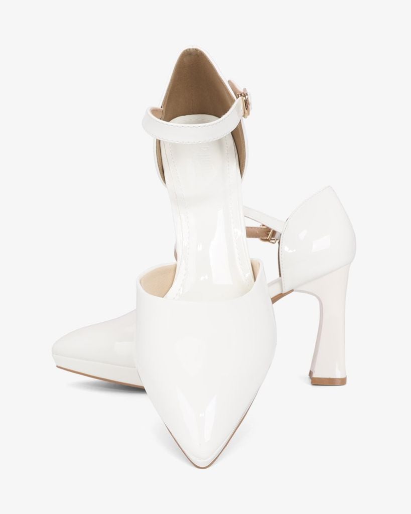 Giày Sandal Hạnh Dung Bít Mũi Da Bóng HD0945AS