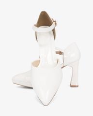 Giày Sandal Hạnh Dung Bít Mũi Da Bóng HD0945AS