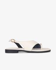 Sandal Xẹp Hạnh Dung Xỏ Ngón Khóa Vàng HD1074BN