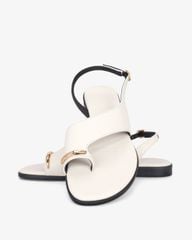 Sandal Xẹp Hạnh Dung Xỏ Ngón Khóa Vàng HD1074BN