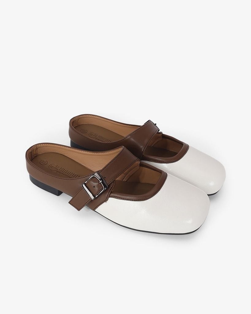 Dép Bít Mũi Hạnh Dung Khóa Nâu HD11114AV