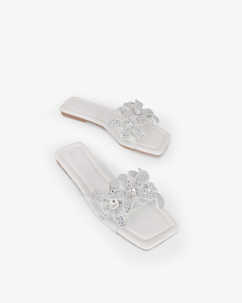 Dép Xẹp Hạnh Dung Quai Hoa Trong Suốt HD11122AV