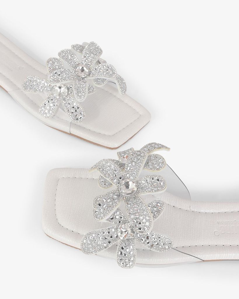 Dép Xẹp Hạnh Dung Quai Hoa Trong Suốt HD11122AV