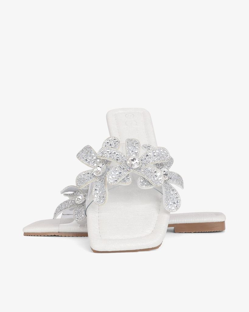 Dép Xẹp Hạnh Dung Quai Hoa Trong Suốt HD11122AV