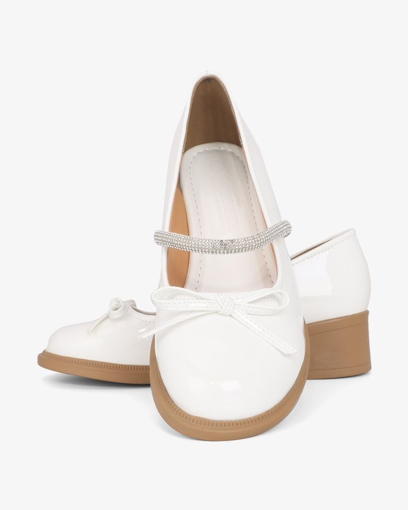 Giày Cao Gót Hạnh Dung Nơ Mảnh Quai Xoàn HD11133AV