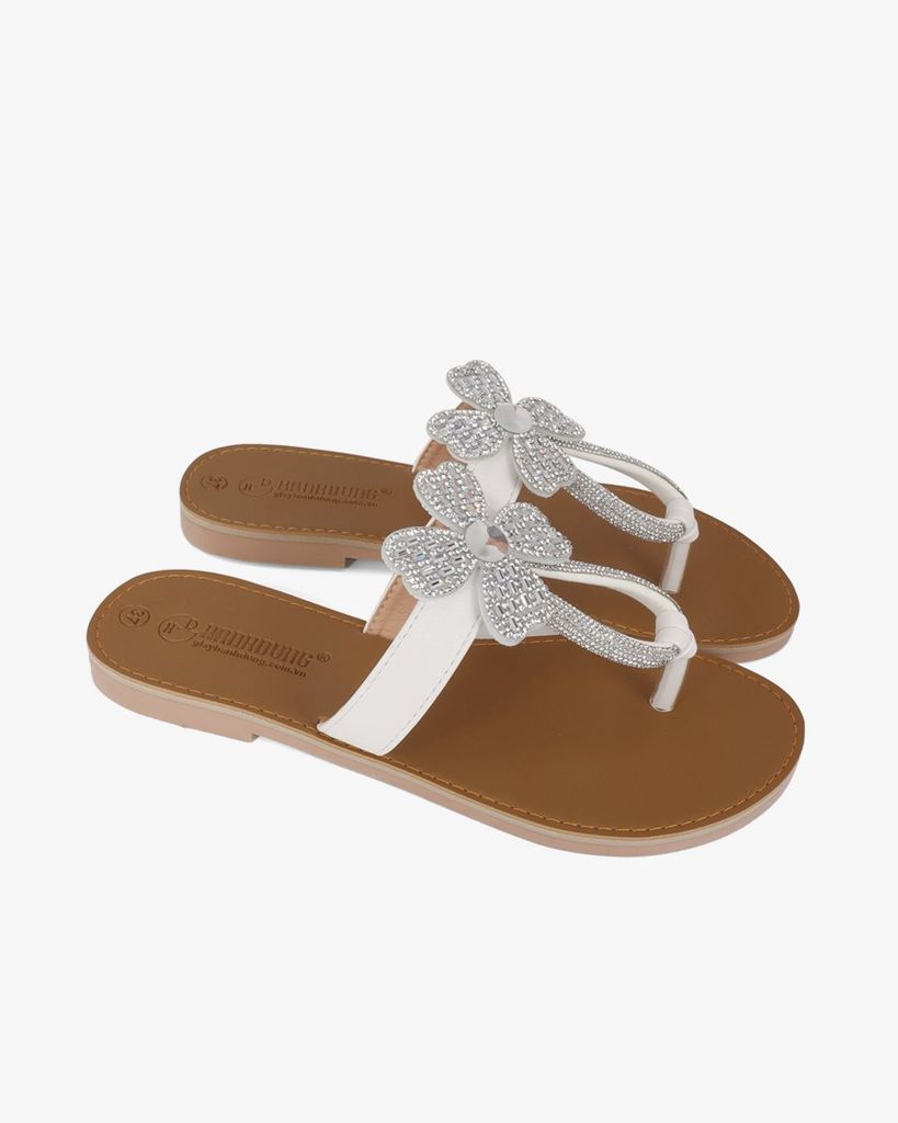 Dép Xẹp Hạnh Dung Quai Kẹp Hoa Xoàn HD11136AV