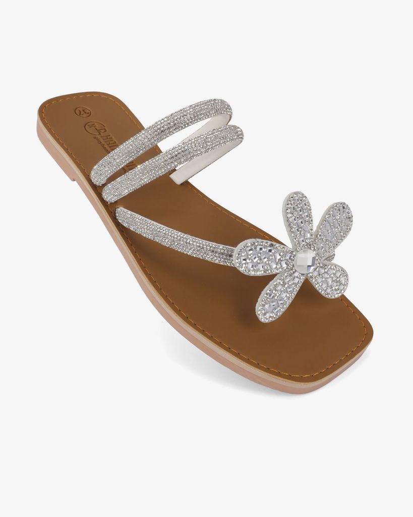 Dép Xẹp Hạnh Dung Quai Kẹp Xoàn Hoa HD11137AV