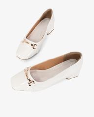 Giày Cao Gót Hạnh Dung Mũi Vuông Khóa Xích HD11144AV