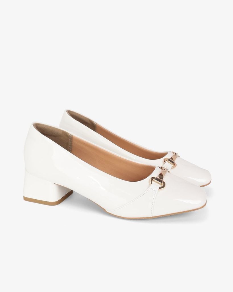 Giày Cao Gót Hạnh Dung Mũi Vuông Khóa Xích HD11144AV