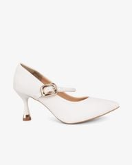 Giày Cao Gót Hạnh Dung  Cổ Tim Trơn Mũi Nhọn HD11145AV