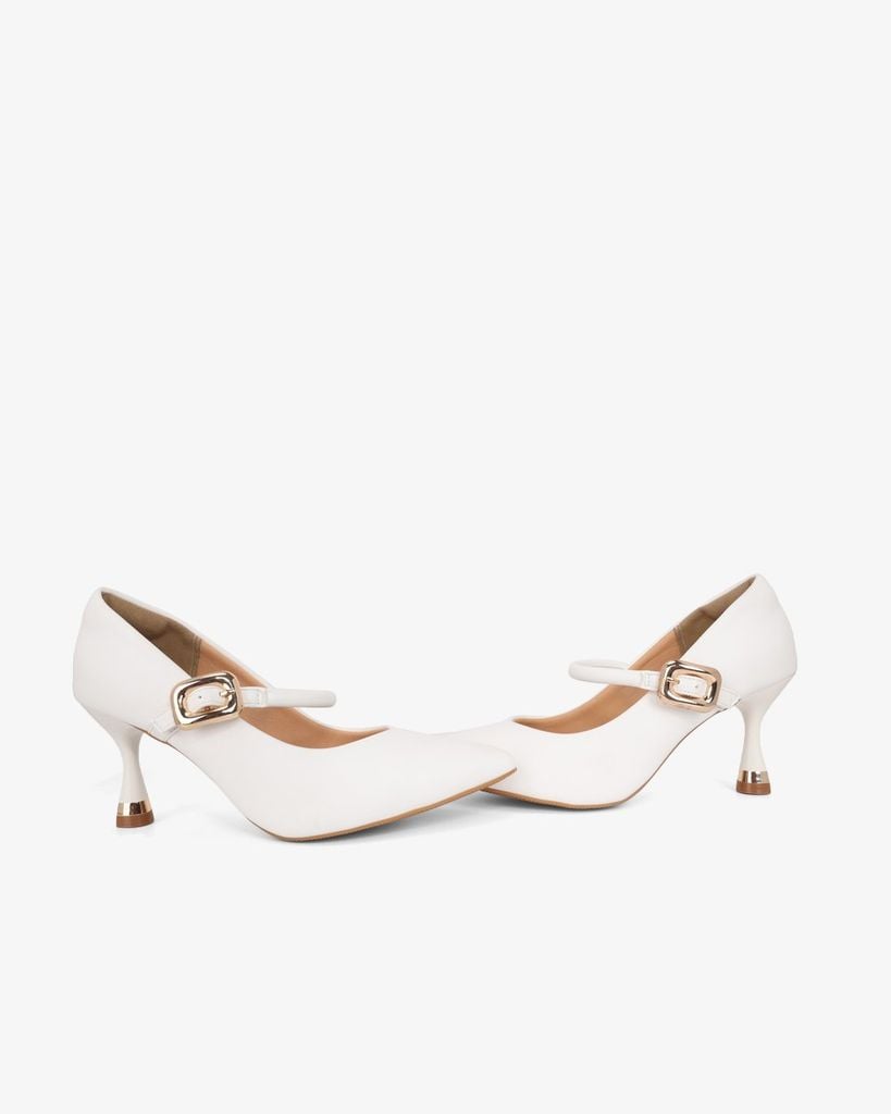 Giày Cao Gót Hạnh Dung  Cổ Tim Trơn Mũi Nhọn HD11145AV