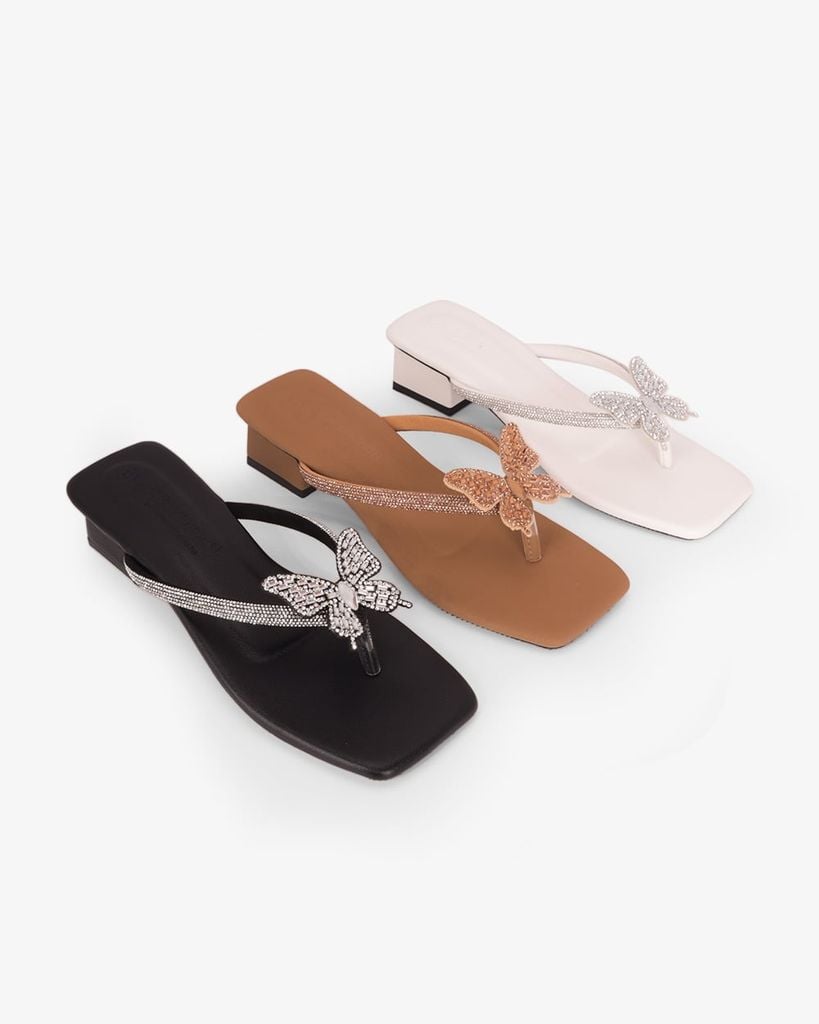 Dép Cao Gót Hạnh Dung Xỏ Ngón  Khóa Hoạt Hình