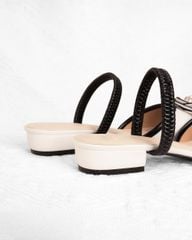 Giày Sandal Hạnh Dung Bít Mũi Hoa Ngọc Trai HD1133AV