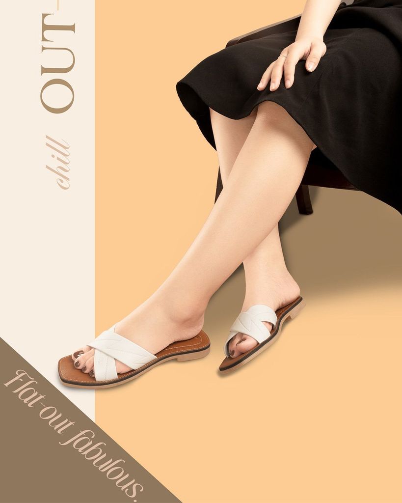 Dép Xẹp Hạnh Dung Quai Chéo HD1139AV