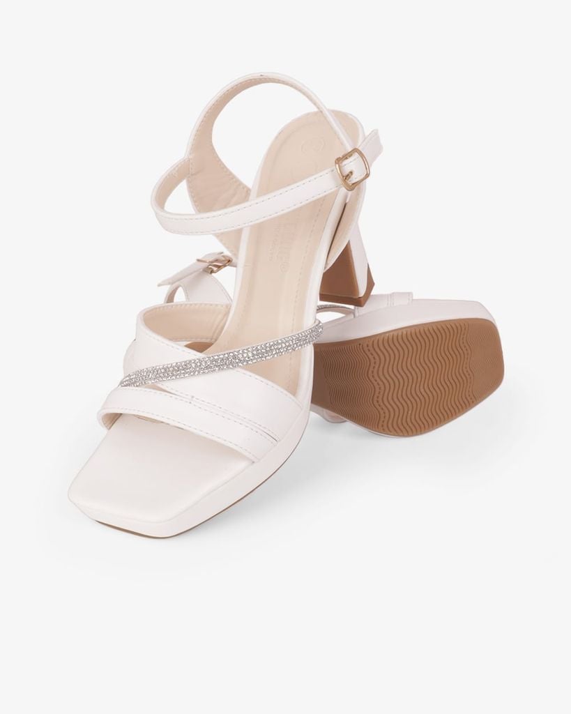 Sandal Hạnh Dung Cao Gót Quai Chéo N HD12299AM