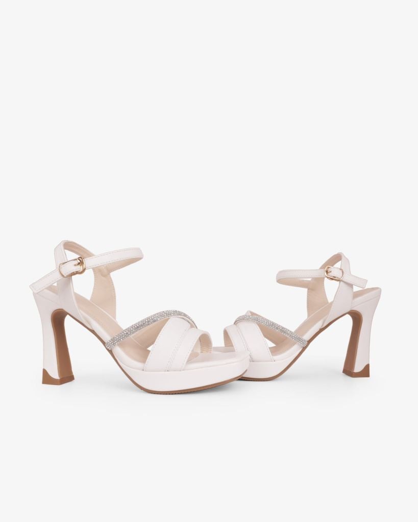 Sandal Hạnh Dung Cao Gót Quai Chéo N HD12299AM