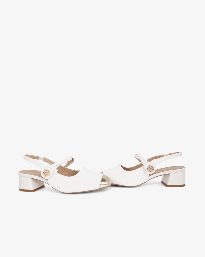 Giày Sandal Hạnh Dung Two Toned Kim Tuyến HD1501CH