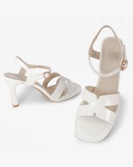 Sandal Cao Gót Hạnh Dung Quai Bóng Chữ H HD27311BI