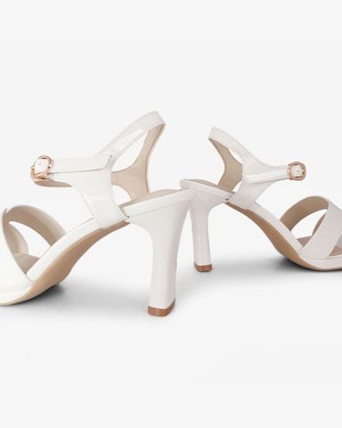 Sandal Cao Gót Hạnh Dung Quai Bóng Chữ H  HD27311BI