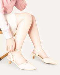 Sandal Cao Gót Hạnh Dung Bít Mũi Nhọn HD27312BI