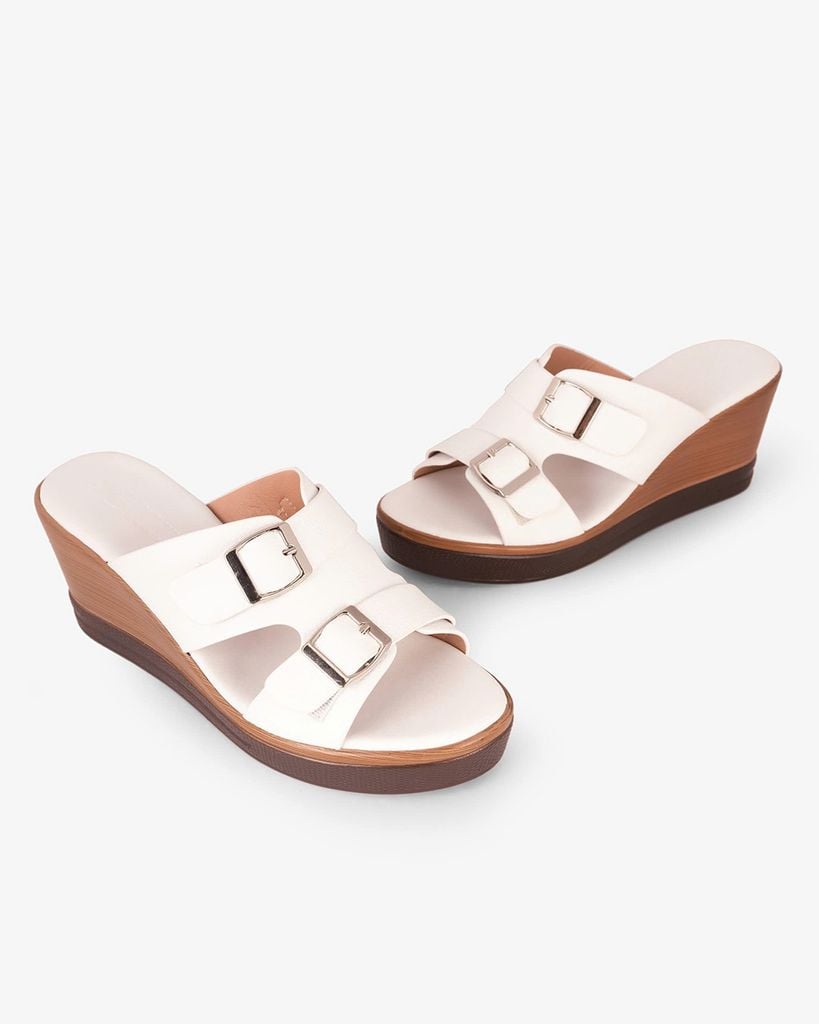 Dép Đế Xuồng Hạnh Dung Quai Bản Khóa Nịt HD29169AY