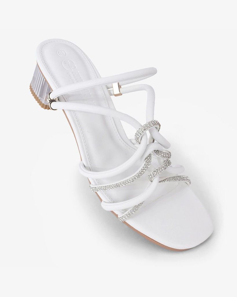 Sandal Cao Gót Hạnh Dung Quai Luồn Xoàn Gót Mica HD29178AY