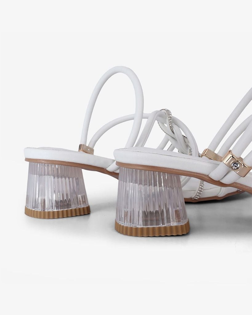 Sandal Cao Gót Hạnh Dung Quai Luồn Xoàn Gót Mica HD29178AY