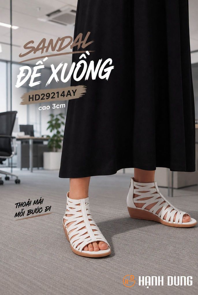 Sandal Đế Xuồng Hạnh Dung Chiến Binh HD29214AY