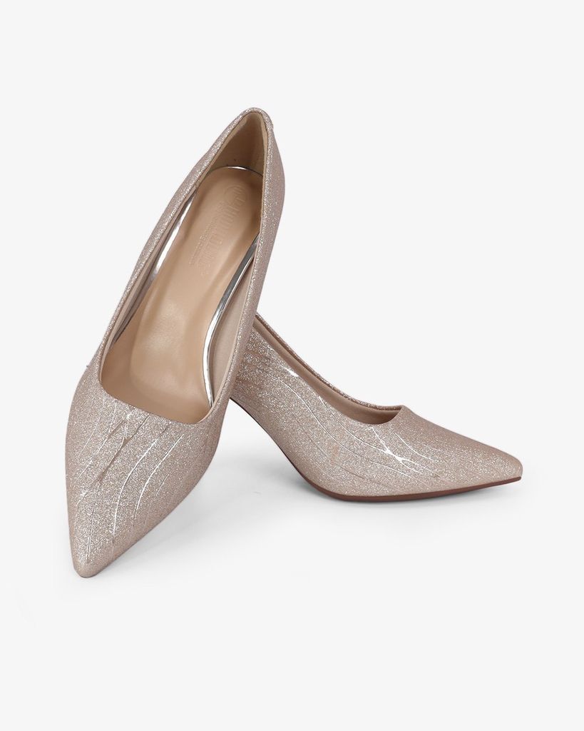 Giày Cao Gót Hạnh Dung Vân Châu Kim Tuyến HD0666BA