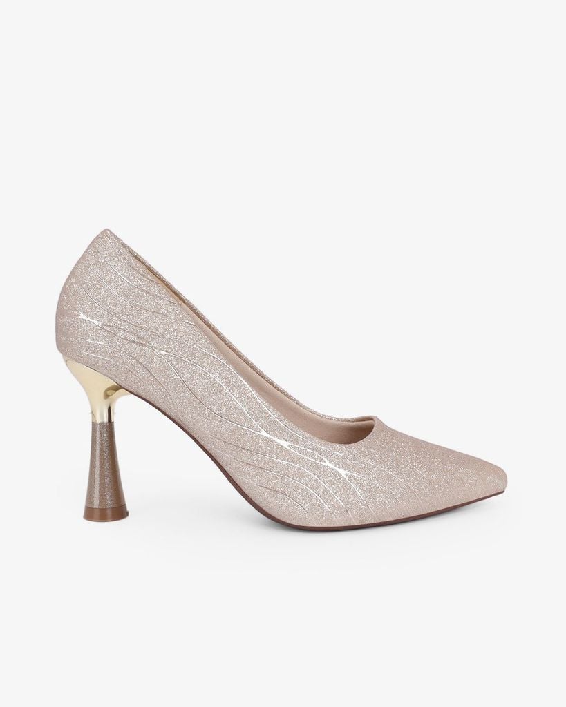 Giày Cao Gót Hạnh Dung Vân Châu Kim Tuyến HD0666BA